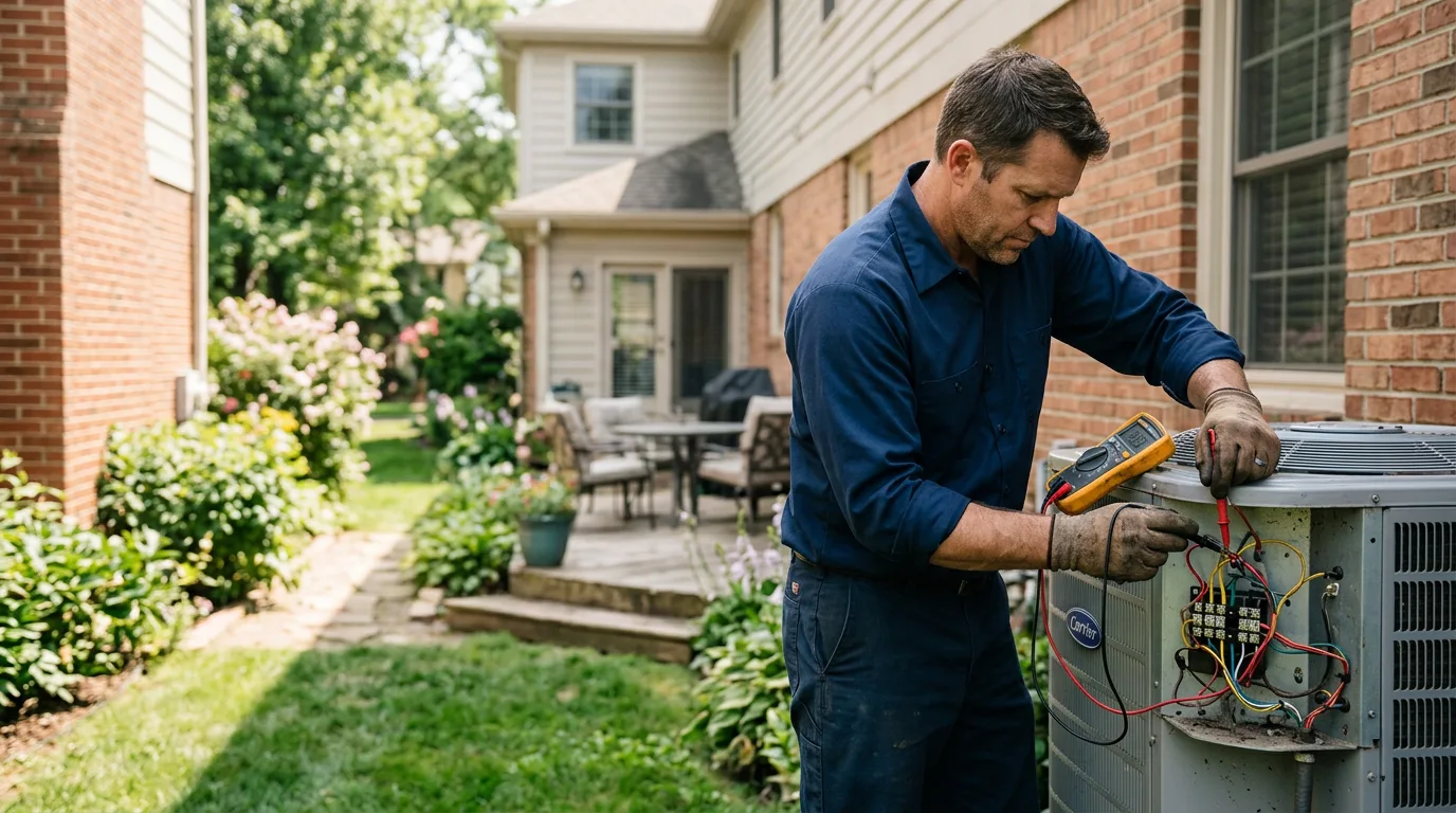 HVAC technician working near Crab Orchard, TN